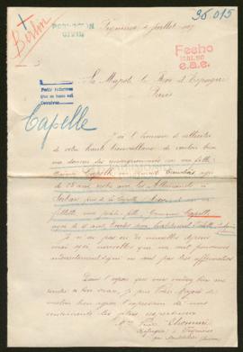 Expediente de la familia Capelle-Cauchois